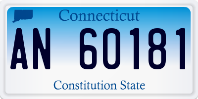 CT license plate AN60181