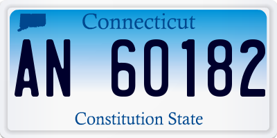 CT license plate AN60182