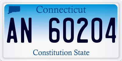 CT license plate AN60204