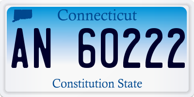 CT license plate AN60222