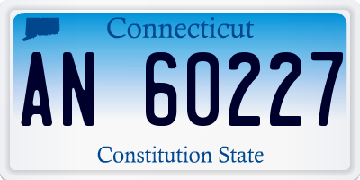 CT license plate AN60227