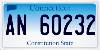 CT license plate AN60232
