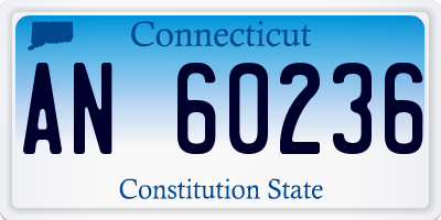 CT license plate AN60236