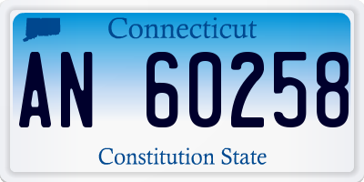 CT license plate AN60258