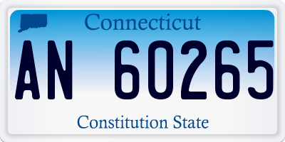 CT license plate AN60265