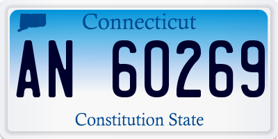 CT license plate AN60269