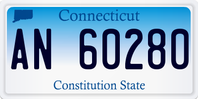 CT license plate AN60280