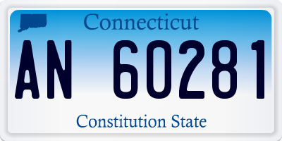 CT license plate AN60281