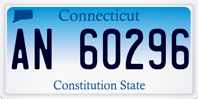 CT license plate AN60296