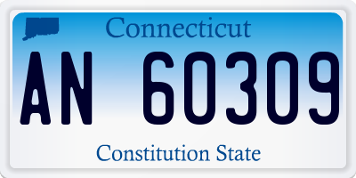 CT license plate AN60309