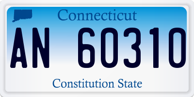 CT license plate AN60310
