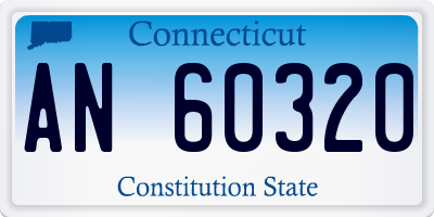 CT license plate AN60320