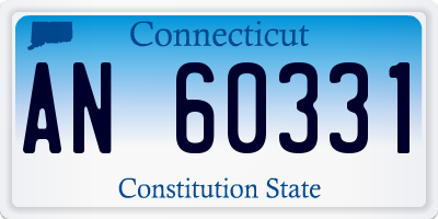 CT license plate AN60331