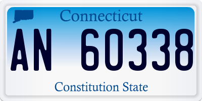 CT license plate AN60338