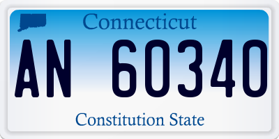 CT license plate AN60340