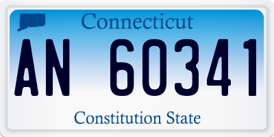 CT license plate AN60341