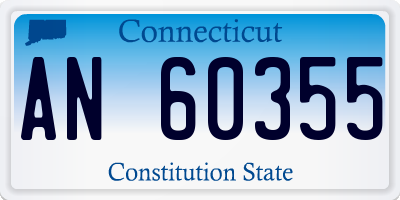 CT license plate AN60355