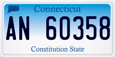 CT license plate AN60358