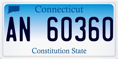 CT license plate AN60360