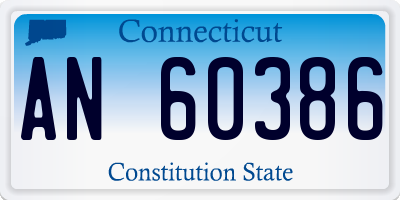 CT license plate AN60386