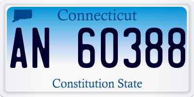 CT license plate AN60388