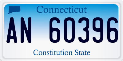 CT license plate AN60396