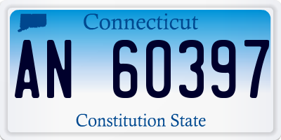 CT license plate AN60397