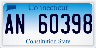 CT license plate AN60398