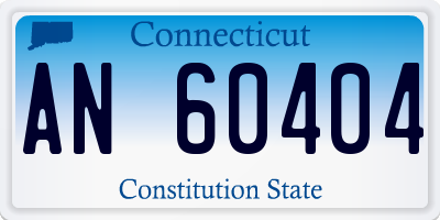 CT license plate AN60404