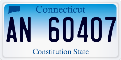CT license plate AN60407