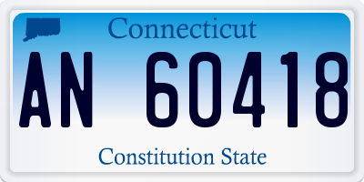 CT license plate AN60418