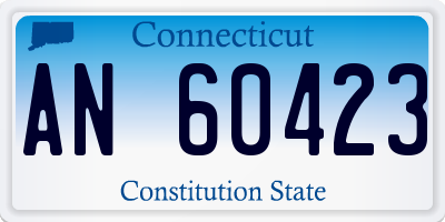 CT license plate AN60423