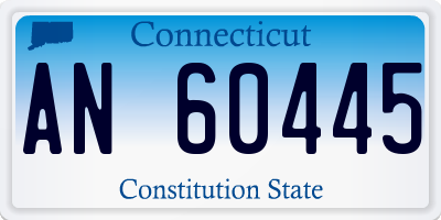 CT license plate AN60445
