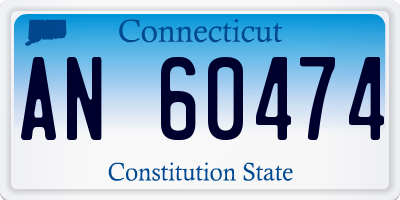 CT license plate AN60474