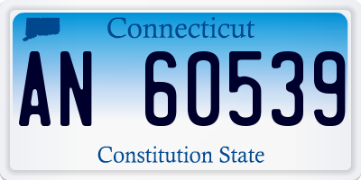 CT license plate AN60539