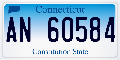 CT license plate AN60584