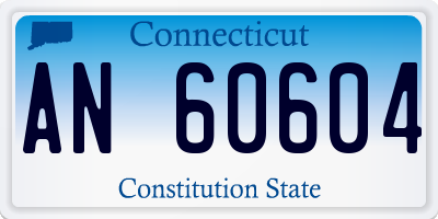 CT license plate AN60604
