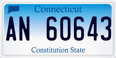 CT license plate AN60643