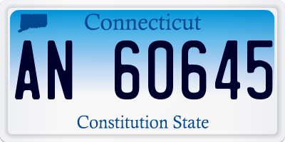 CT license plate AN60645