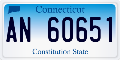 CT license plate AN60651