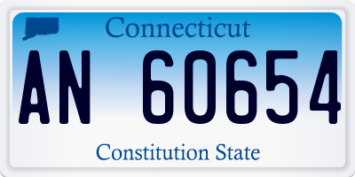 CT license plate AN60654