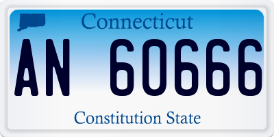 CT license plate AN60666