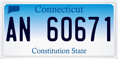 CT license plate AN60671