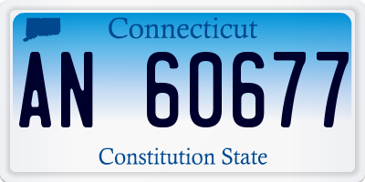 CT license plate AN60677