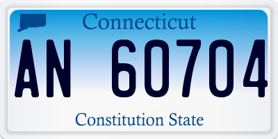CT license plate AN60704