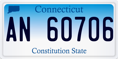 CT license plate AN60706