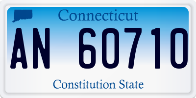 CT license plate AN60710