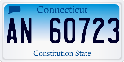 CT license plate AN60723