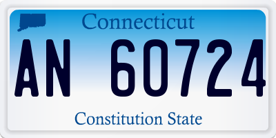 CT license plate AN60724