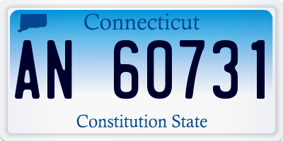 CT license plate AN60731